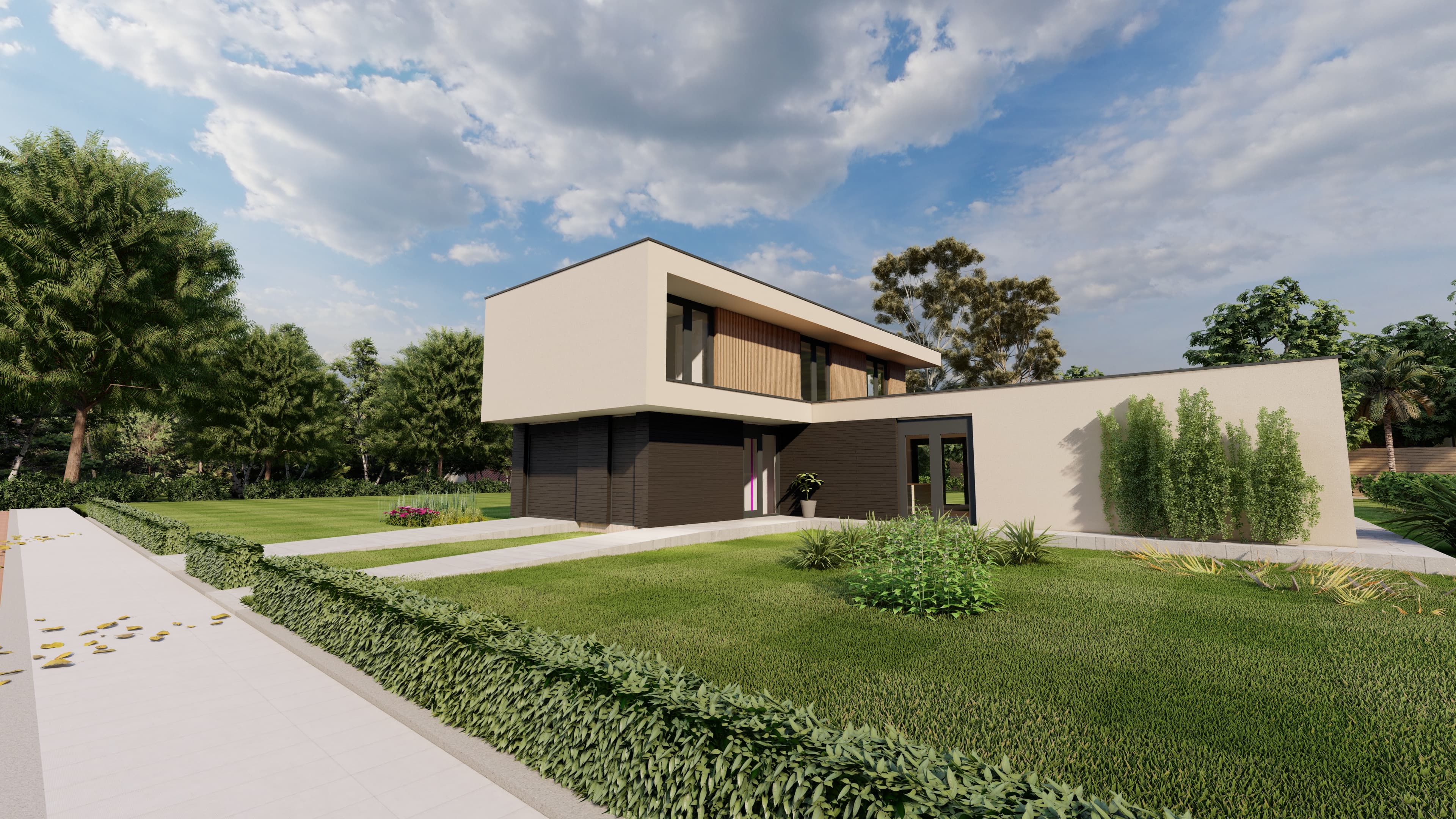 Prefab villa van eVilla op een ruime kavel
